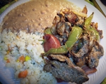 Parrillada with Rice and Beans